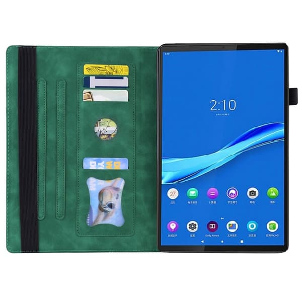 Lenovo Tab M10 Plus Gen 3 Fodral Frontficka Och Pennhållare Grön