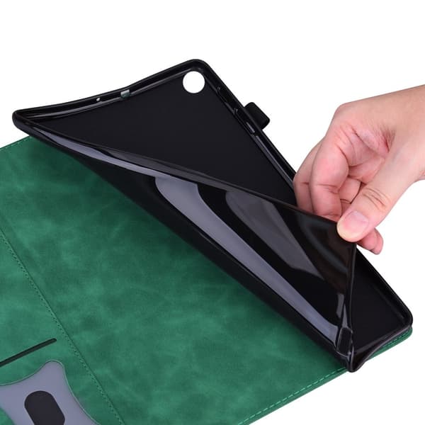 Lenovo Tab M10 Plus Gen 3 Fodral Frontficka Och Pennhållare Grön