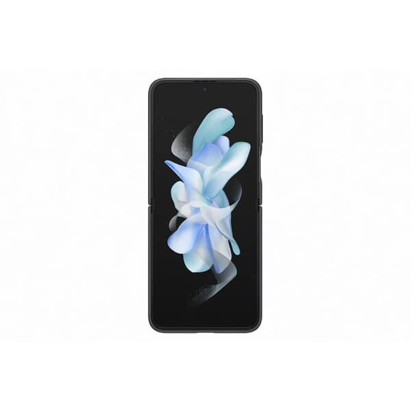Samsung Original Galaxy Z Flip 4 Kuori Flap Leather Cover Musta