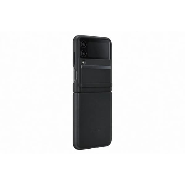 Samsung Original Galaxy Z Flip 4 Kuori Flap Leather Cover Musta