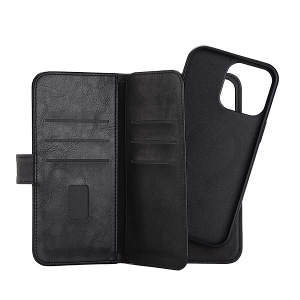 Lommebokdeksel 2-i-1 7 Kortrom MagSeries Svart - iPhone 14 Pro Max Svart