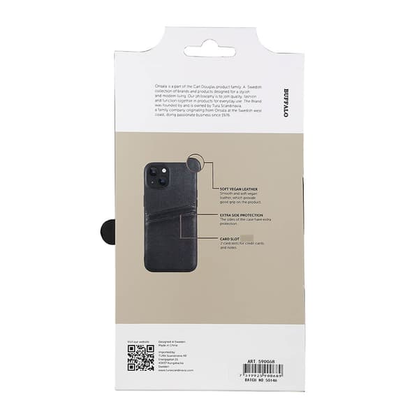 Kännykän suojakuori PU Black - iPhone 13/14