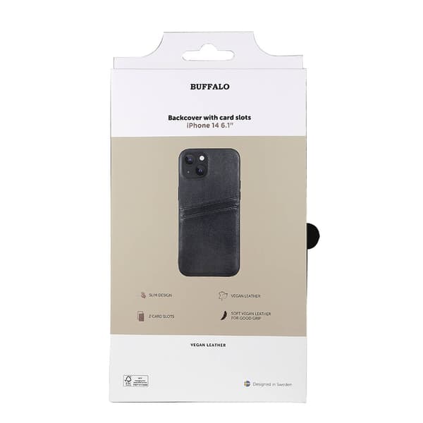 Kännykän suojakuori PU Black - iPhone 13/14