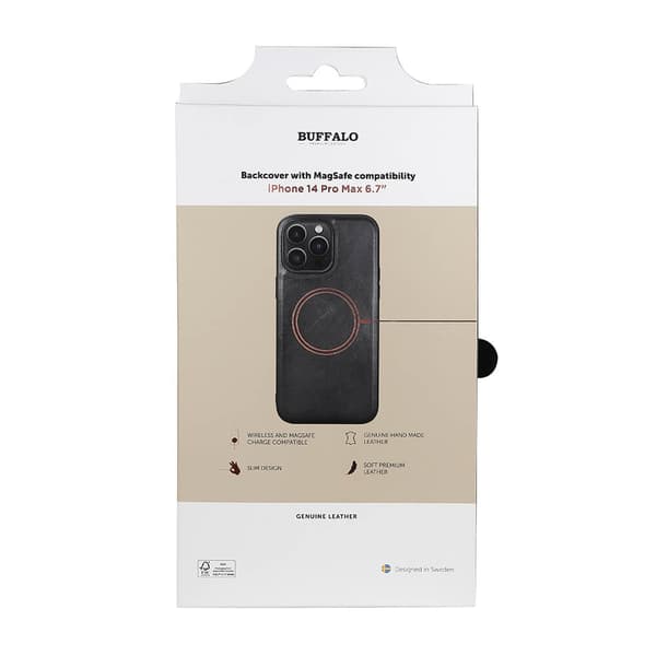 Mobildeksel Lær MagSeries Svart - iPhone 14 Pro Max
