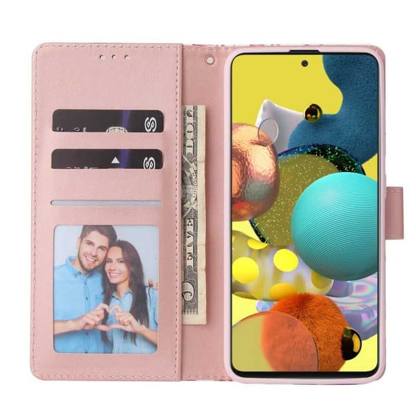 Samsung A51 4G Trendikäs lompakkokotelo Sparkle 4-FACK
