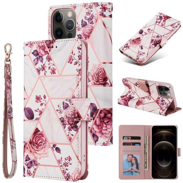 iPhone 12 Pro Max Trendy Pung-etui Sparkle 4-RUMMET