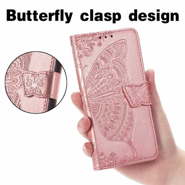 Xperia 10 IV Pung-etui PU-Læder 4-ROMS Motiv Butterfly