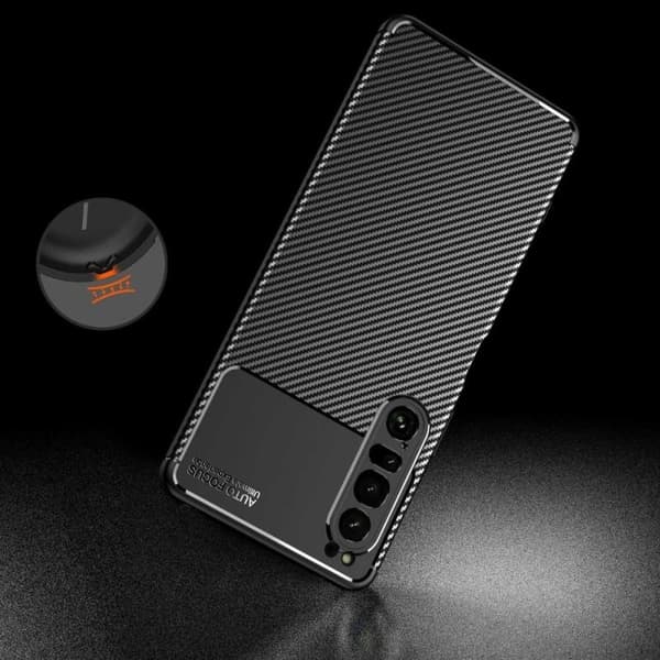Xperia 1 IV stødsikkert slankt cover FullCarbon V4