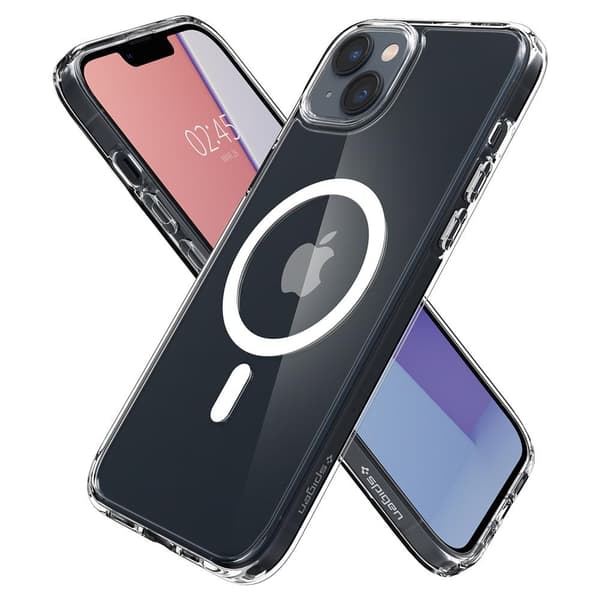 Spigen iPhone 14 Plus Cover Crystal Hybrid MagFit Hvid