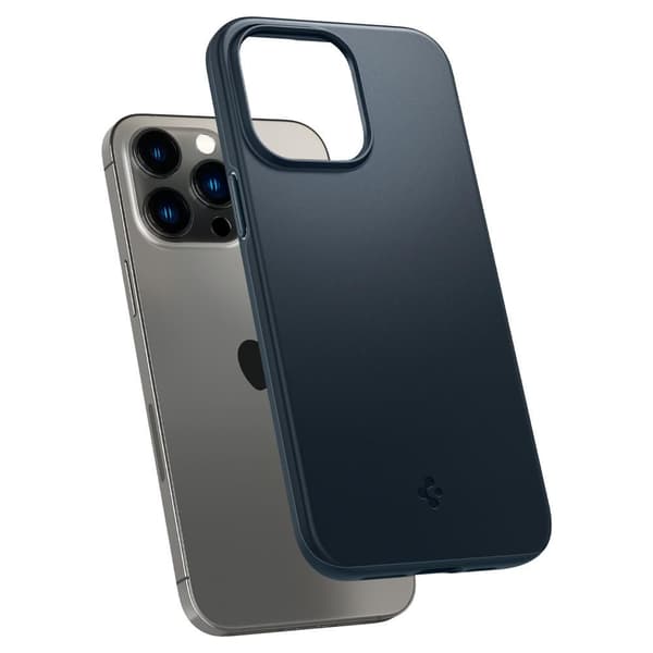 Spigen iPhone 14 Pro Skal Thin Fit Metal Slate