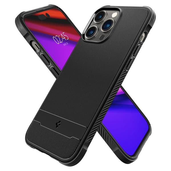 Spigen iPhone 14 Pro Max Kuori Rugged Armor MagFit Matte Black