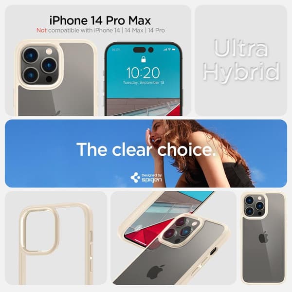 Spigen iPhone 14 Pro Max Cover Ultra Hybrid Sand Beige