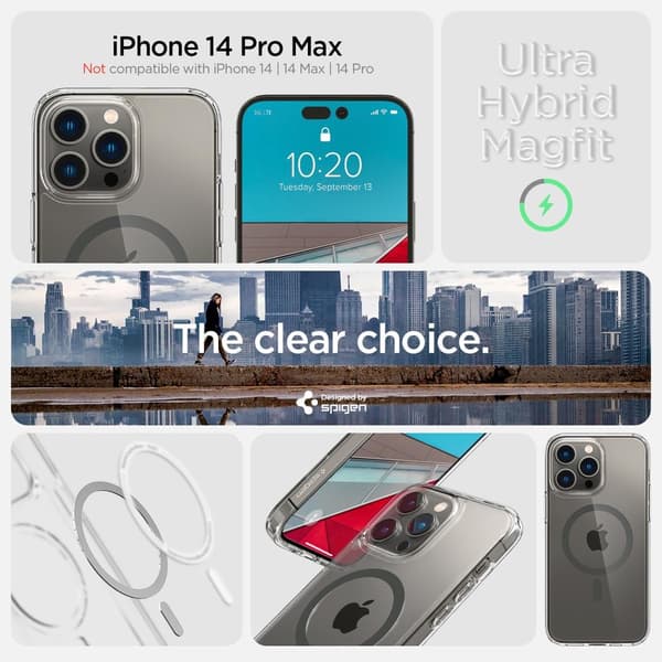Spigen iPhone 14 Pro Max Skal Ultra Hybrid MagFit Graphite
