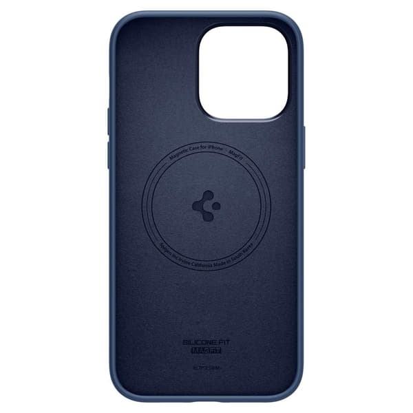 Spigen iPhone 14 Pro Max Skal Silicone Fit MagFit Navy Blue