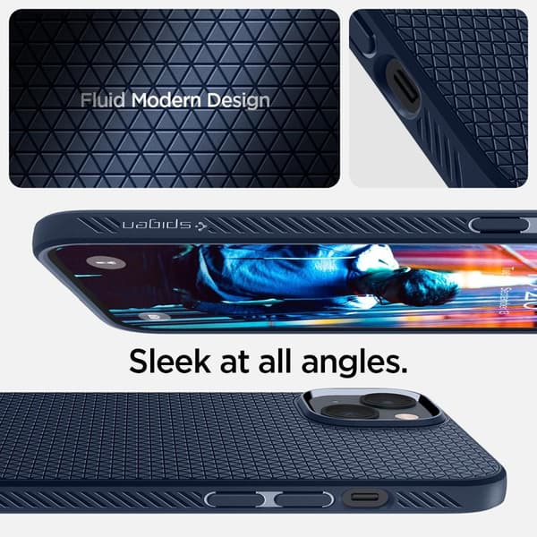 Spigen iPhone 14 Plus Skal Liquid Air Navy Blue