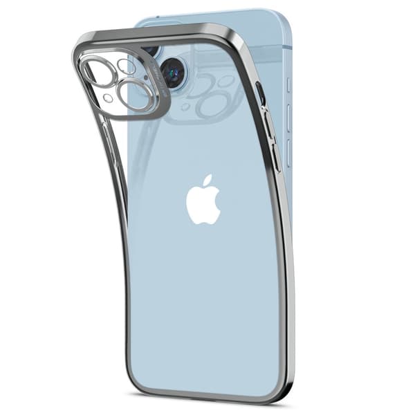 Spigen iPhone 14 Plus Skal Optik Crystal Chrome Gray