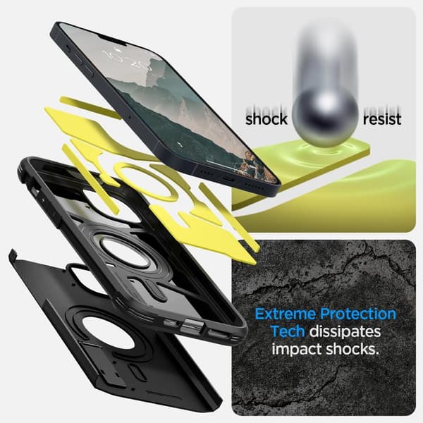 Spigen iPhone 14 Plus Kuori Tough Armor MagFit Musta