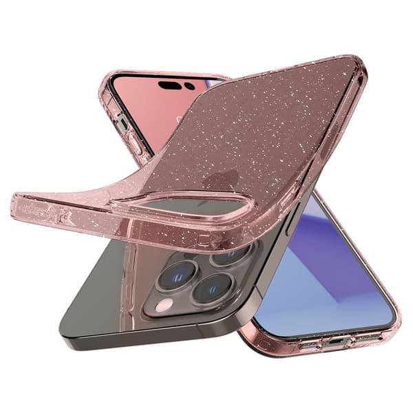 Spigen iPhone 14 Pro Kuori Liquid Crystal Glitter Rose Quartz