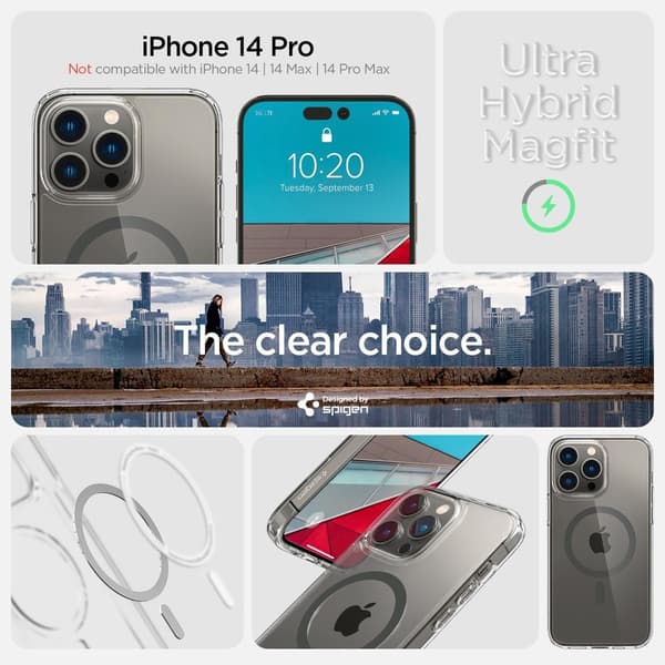 Spigen iPhone 14 Pro Skal Ultra Hybrid MagFit Graphite