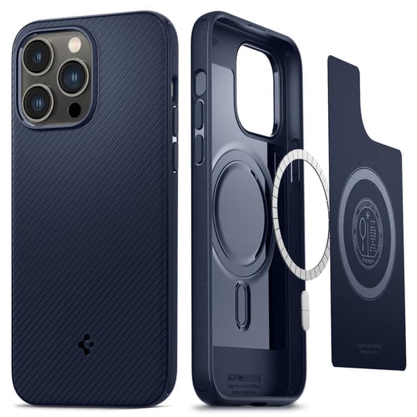 Spigen iPhone 14 Pro Kuori Mag Armor MagFit Navy Blue