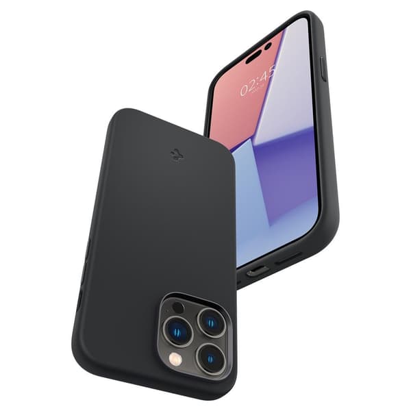 Spigen iPhone 14 Pro Cover Silicone Fit MagFit Sort