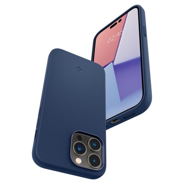 Spigen iPhone 14 Pro Cover Silicone Fit MagFit Navy Blue