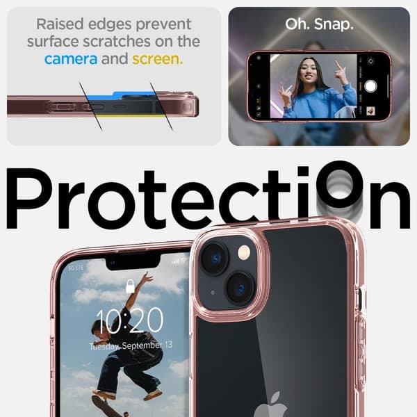 Spigen iPhone 14 Skal Ultra Hybrid Rose Crystal