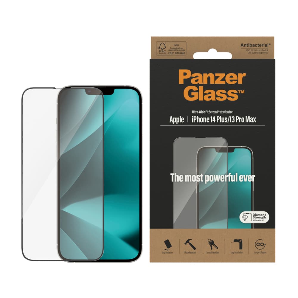 PanzerGlass iPhone 13 Pro Max/iPhone 14 Plus Skärmskydd Ultra-Wide Fit