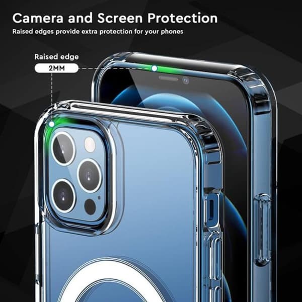 iPhone 12/12 Pro Stöttåligt MagSafe Skal - Transparent