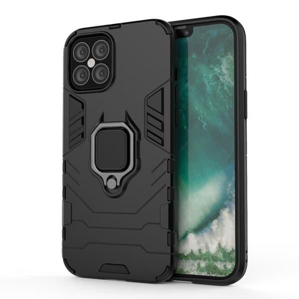 iPhone 12 Pro Max Hybrid Armor Ring Deksel, Ekstra slitesterkt deksel