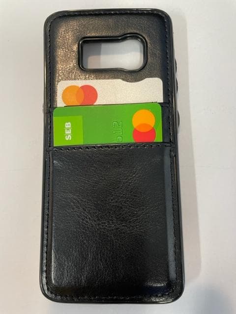 Samsung S8-deksel med 2 kortspor, syntetisk skinn