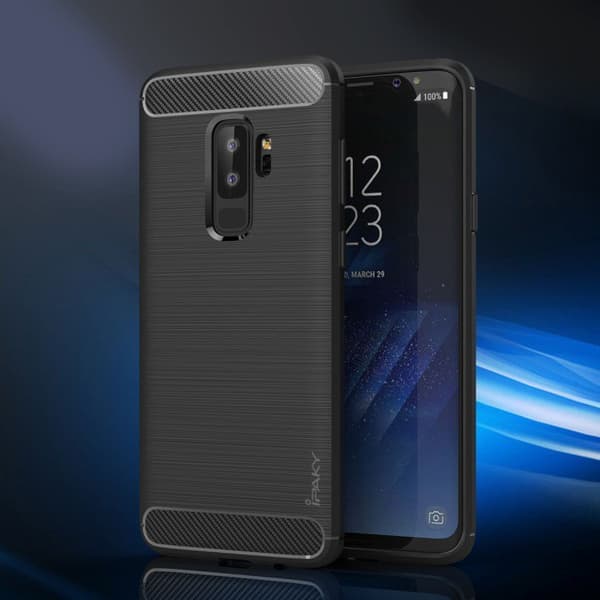 Samsung S9 Plus Shell Rubber i karbonfiberdesign