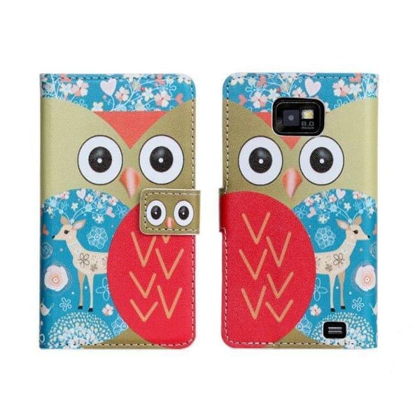 Lommebokveske Samsung S2, PU-skinn, 2 forskjellige modeller