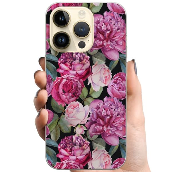 Apple iPhone 14 Pro TPU Mobilcover Blomster