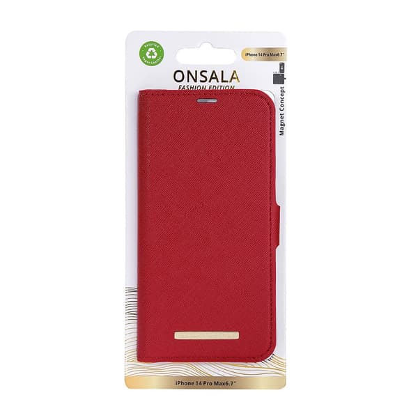 Onsala iPhone 14 Pro Max Kotelo Fashion Edition Irrotettava Kuori Punainen