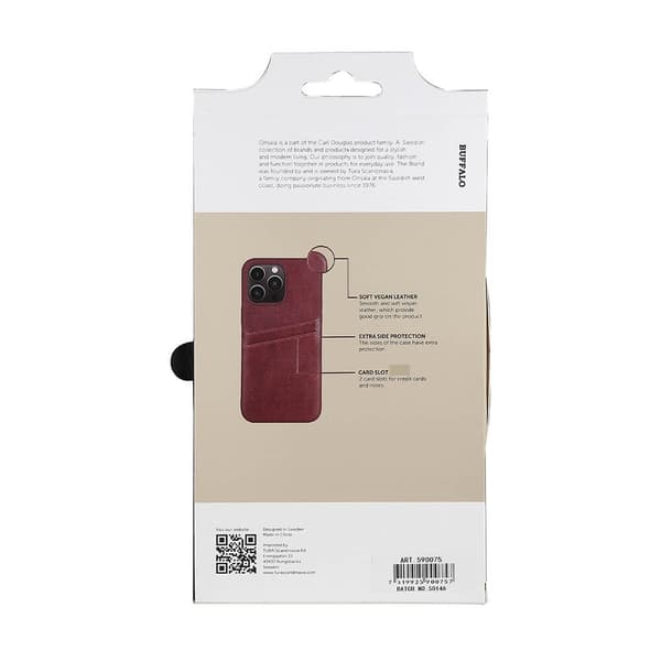 Buffalo iPhone 14 Pro Max Kuori Backcover with Card Slots Ruskea