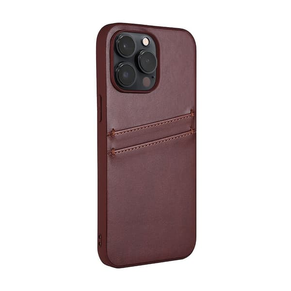 Buffalo iPhone 14 Pro Max Kuori Backcover with Card Slots Ruskea