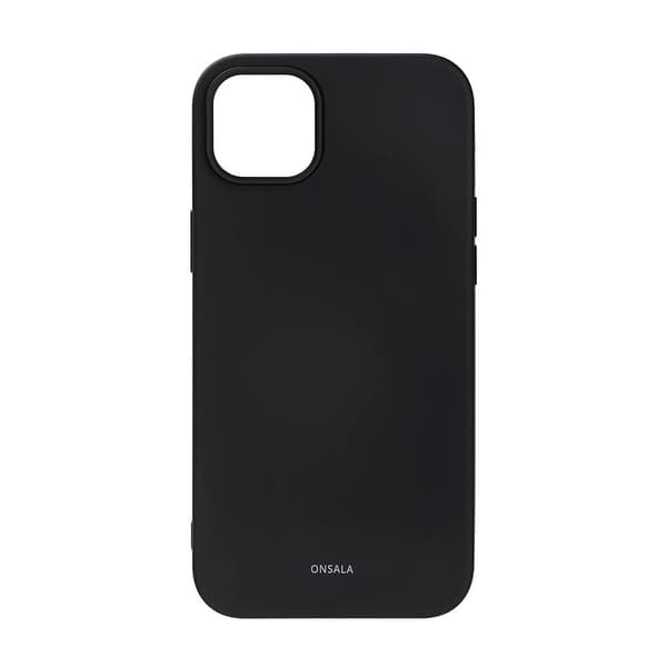 Onsala iPhone 14 Plus Kuori Silikoni Musta