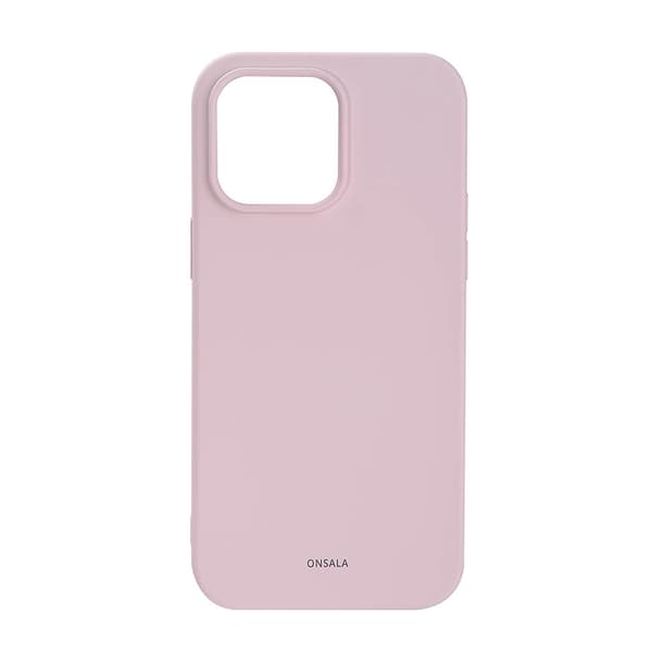 Onsala iPhone 14 Pro Max Kuori Silikoni Chalk Pink