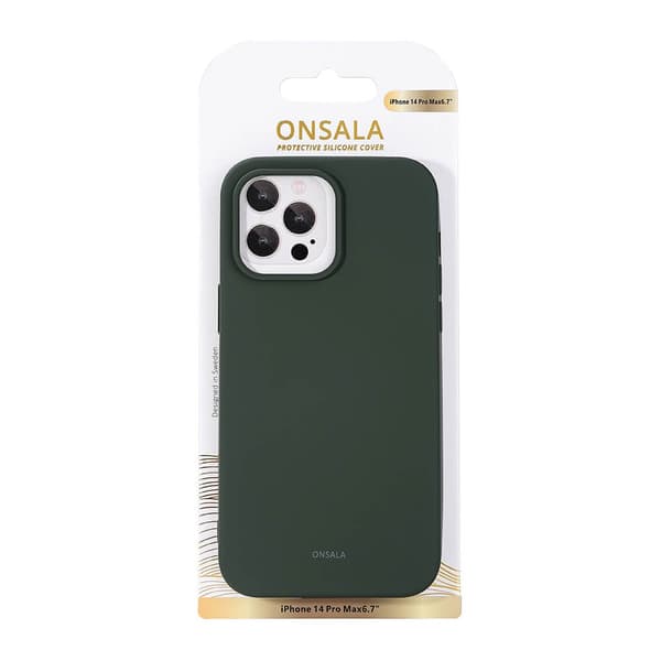 Onsala iPhone 14 Pro Max Skal Silikon Olive Green