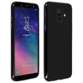 Miniatyrbild 1 av 4: Galaxy A6 fodral silikongel skydd baksida anti-fingeravtryck fodral Svart