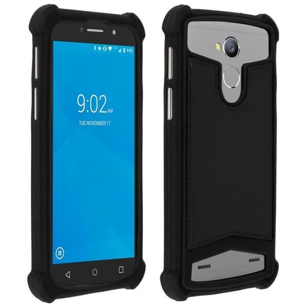 Universal smartphonefodral - AVIZAR - 4,3 till 4,7 tum - Silikongel - Stötsäkert skydd - Lädereffekt