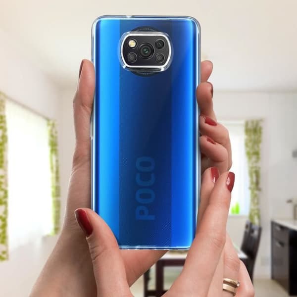 Coque - Xiaomi - Poco X3 - Hård Bakskydd - Mjuk Framsida - Transparent Vit