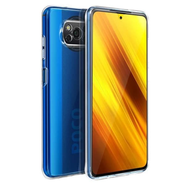 Coque - Xiaomi - Poco X3 - Hård Bakskydd - Mjuk Framsida - Transparent Vit