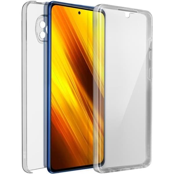 Coque - Xiaomi - Poco X3 - Hård Bakskydd - Mjuk Framsida - Transparent Vit