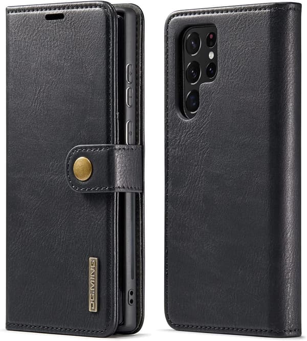 læder taske til Samsung Galaxy S22 , DG.MING sort