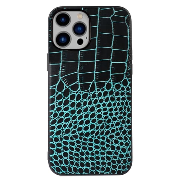 iPhone 14 Plus Crocodile Texture Anti-fall Skal - Grön