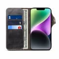 Miniatyrbillede 1 af 3: Wallet 3-kort ægte læder Apple iPhone 14 Plus - Sort