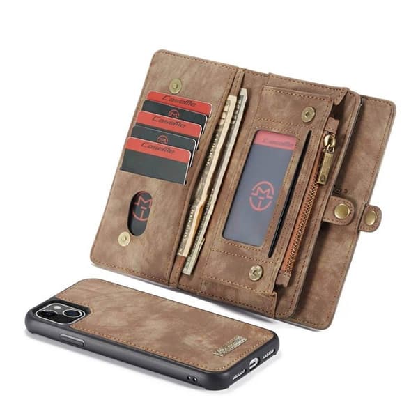 Multi Wallet CaseMe 11-kort Apple iPhone 14 Plus - Brun