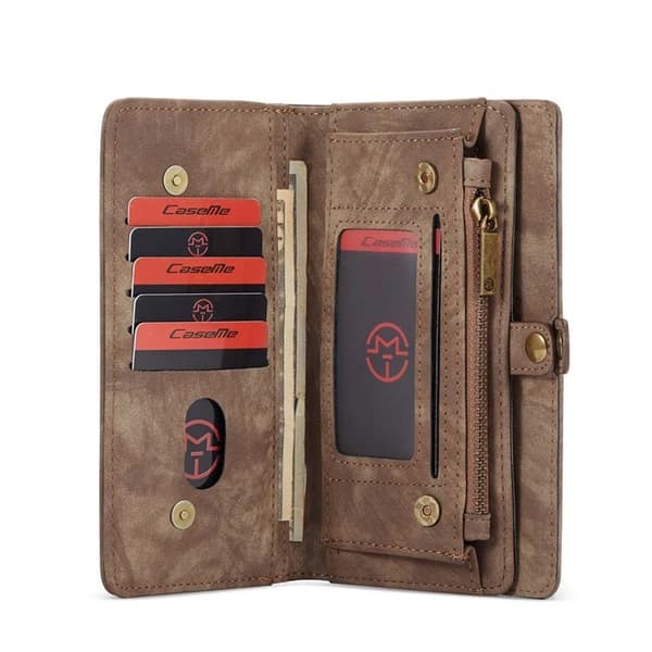 Multi Wallet CaseMe 11-kort Apple iPhone 14 Plus - Brun